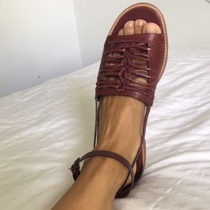 JCrew Open toe Huarache sandals